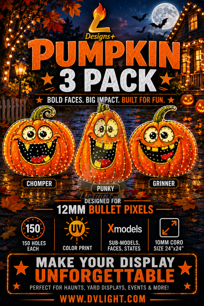 Singing Pumpkin 3 Pack