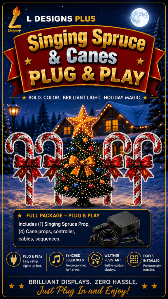 Spruce Tree & 4 Canes- Ready-to-Run Package